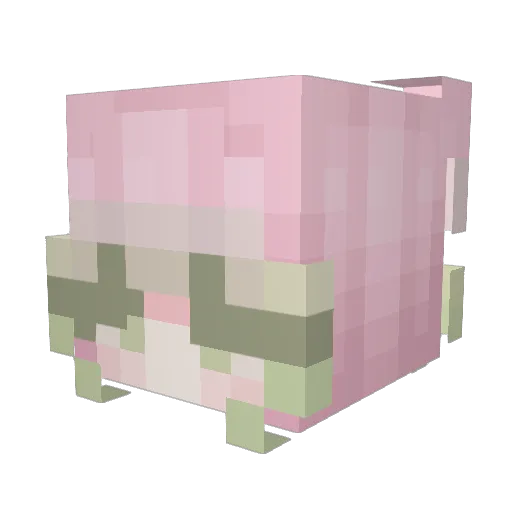 lettucebuyer Minecraft avatar head, 3D render