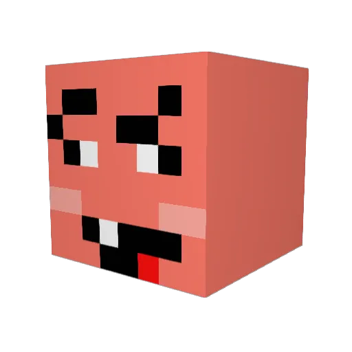 leuDude Minecraft avatar head, 3D render