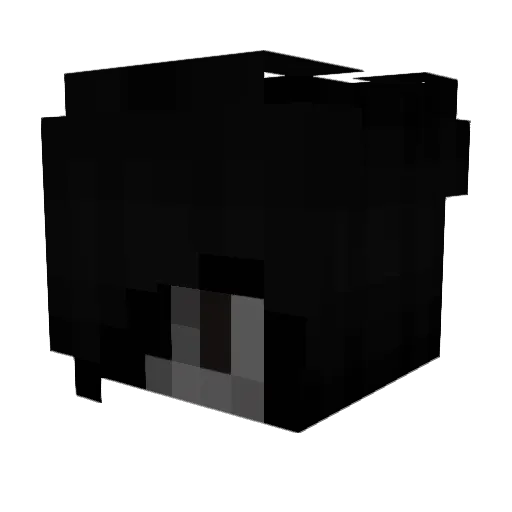 levanting Minecraft avatar head, 3D render