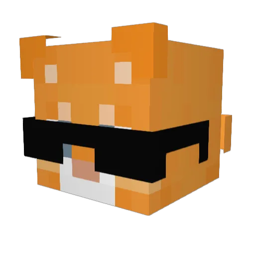 levds Minecraft avatar head, 3D render
