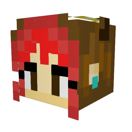 levellent Minecraft avatar head, 3D render