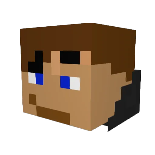 levendan Minecraft avatar head, 3D render