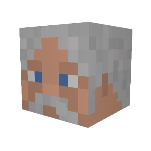 leventester Minecraft avatar head, 3D render