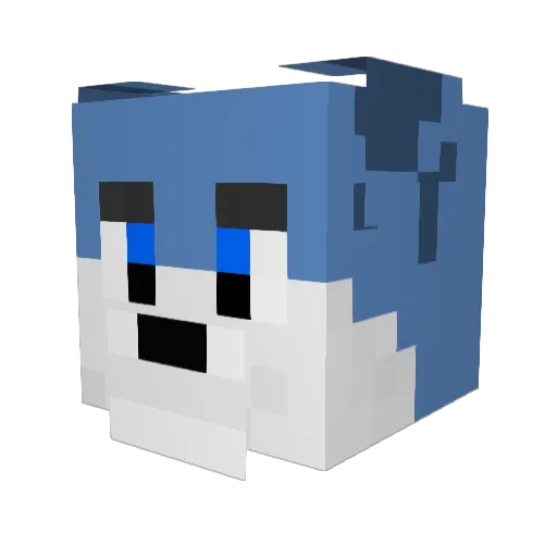 levery Minecraft avatar head, 3D render