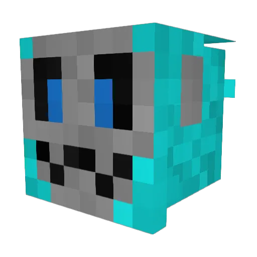 levi_VR Minecraft avatar head, 3D render