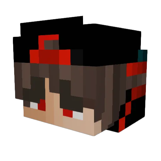 levibot Minecraft avatar head, 3D render