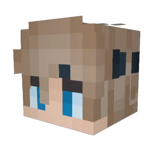levtus Minecraft avatar head, 3D render