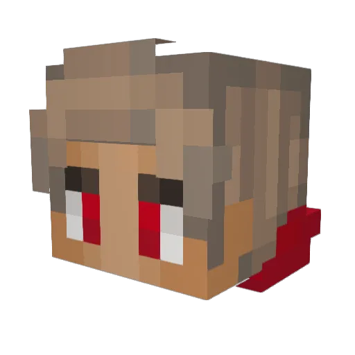 levuto Minecraft avatar head, 3D render