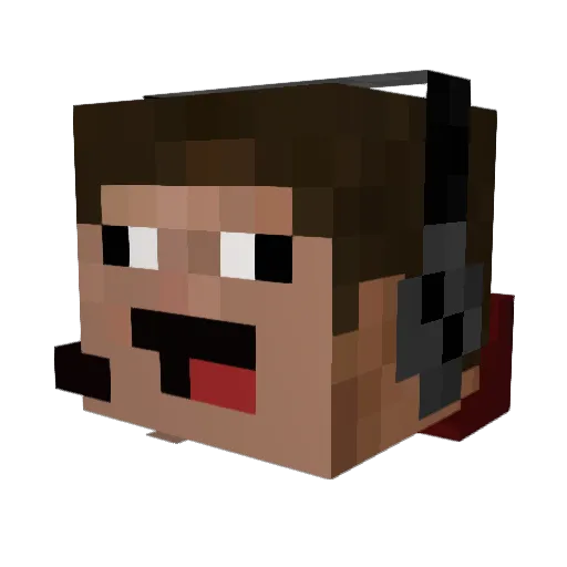 levygamer Minecraft avatar head, 3D render