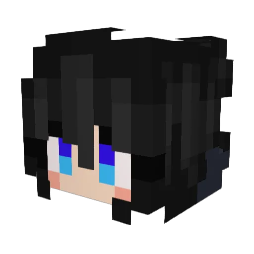 lewdact Minecraft avatar head, 3D render