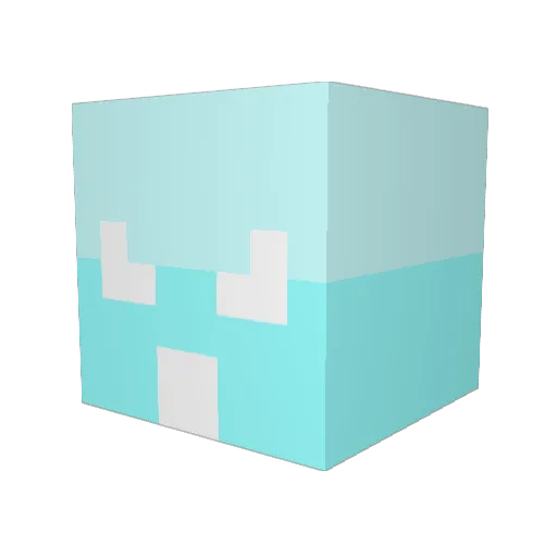 lewdpixels Minecraft avatar head, 3D render
