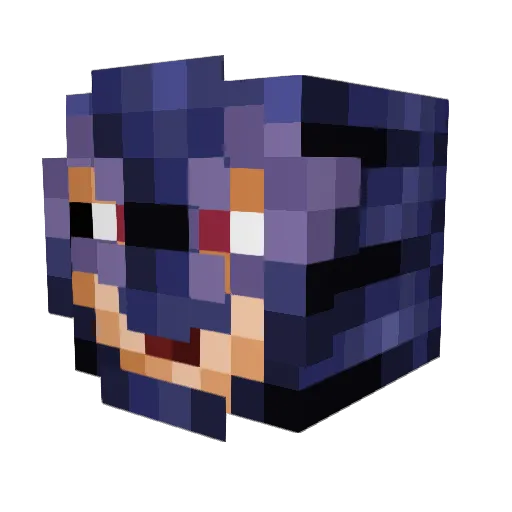 lewicksss Minecraft avatar head, 3D render