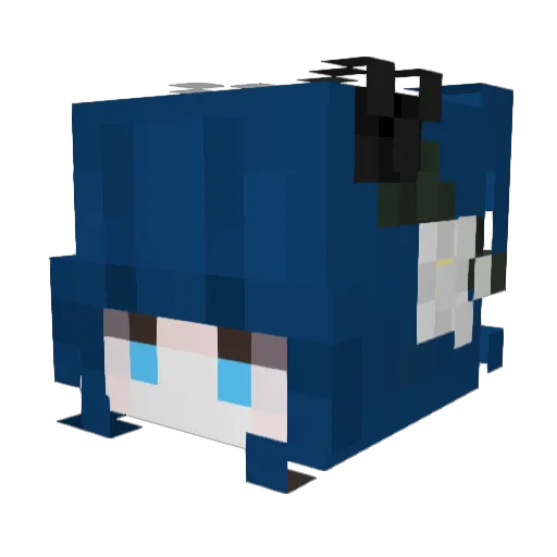lewisXode Minecraft avatar head, 3D render
