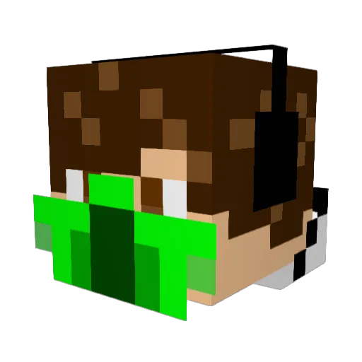 lewishynes Minecraft avatar head, 3D render