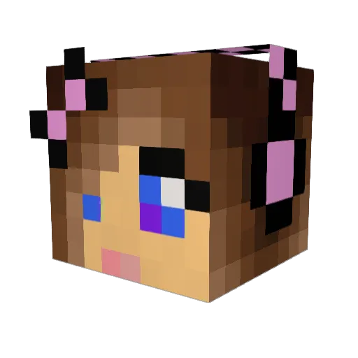 lewmanh Minecraft avatar head, 3D render