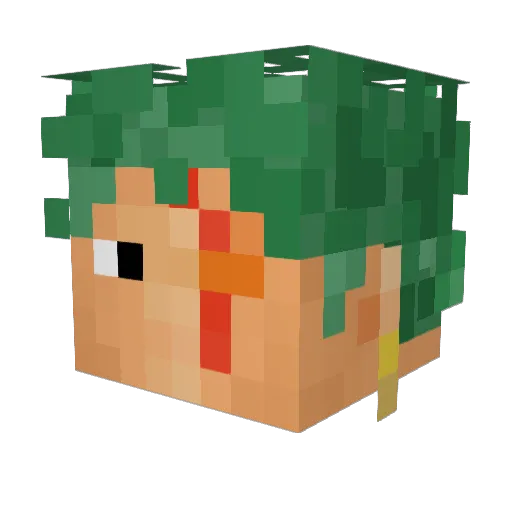 lewtz0r Minecraft avatar head, 3D render