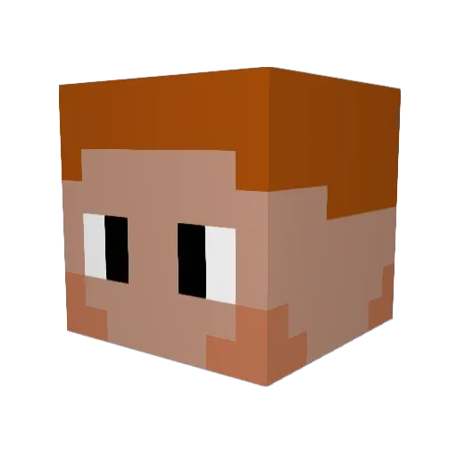 lex_one Minecraft avatar head, 3D render