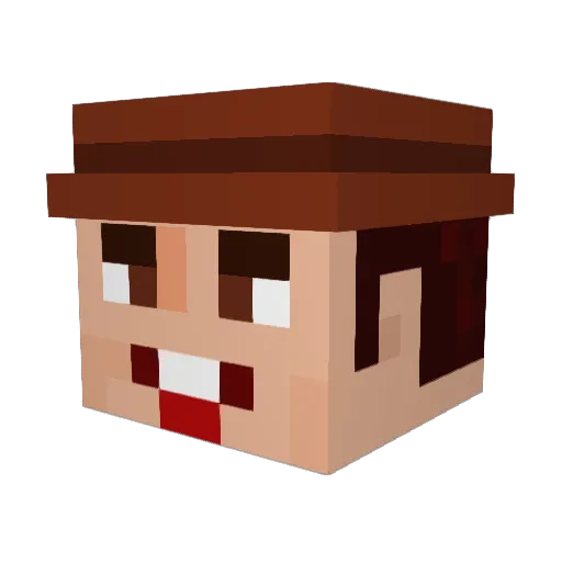 lexaide Minecraft avatar head, 3D render