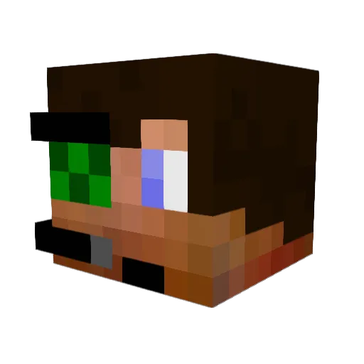 lexajj Minecraft avatar head, 3D render