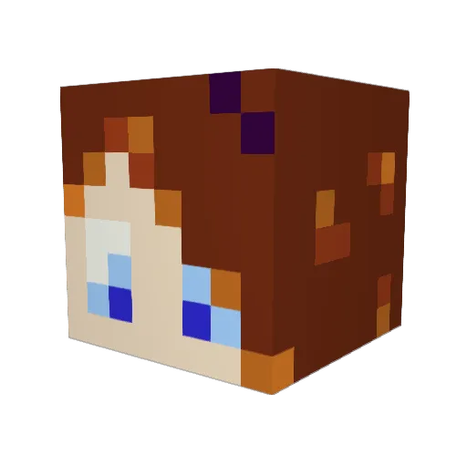 lexcraft808 Minecraft avatar head, 3D render