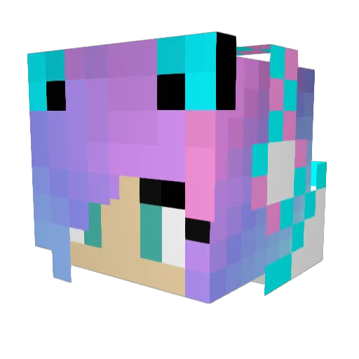lexiduchannes Minecraft avatar head, 3D render