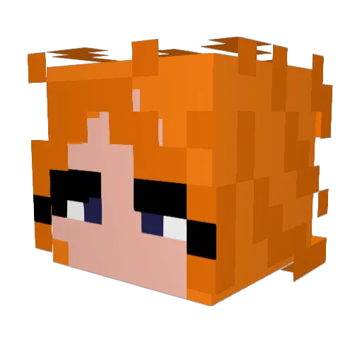 lexiiiluv Minecraft avatar head, 3D render