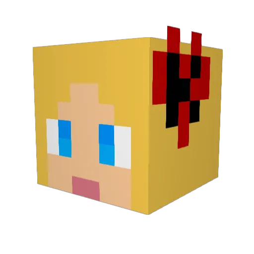 lexijo Minecraft avatar head, 3D render