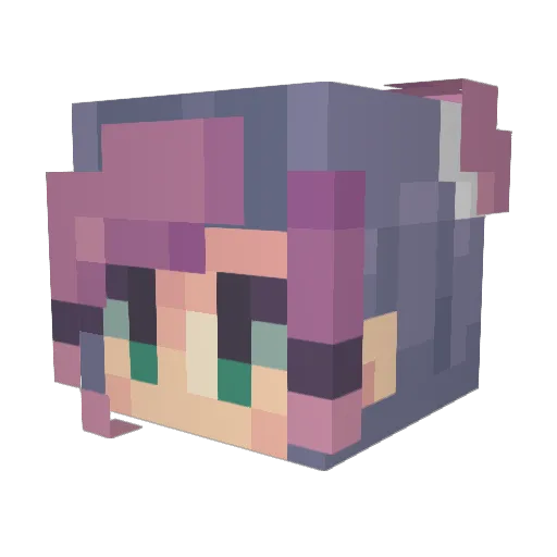 lexikiq Minecraft avatar head, 3D render