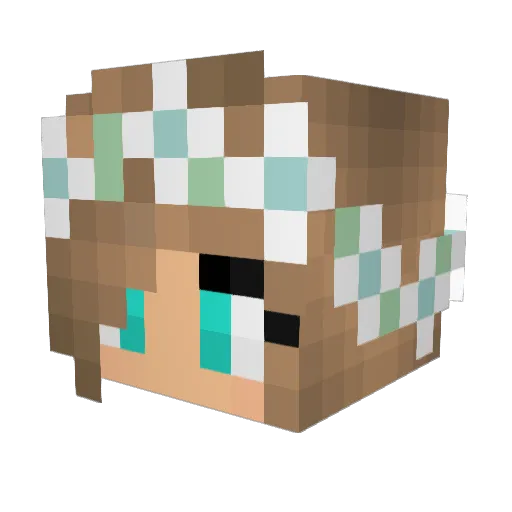 lexiwexi Minecraft avatar head, 3D render