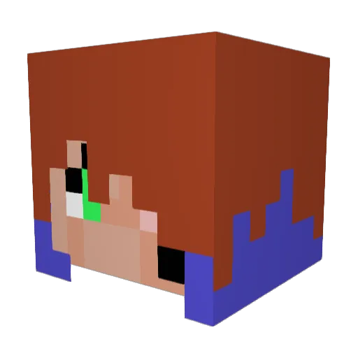 lexkinnie Minecraft avatar head, 3D render