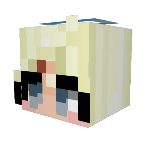 lexlime Minecraft avatar head, 3D render