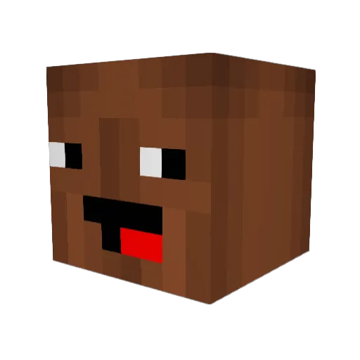 lexmans Minecraft avatar head, 3D render