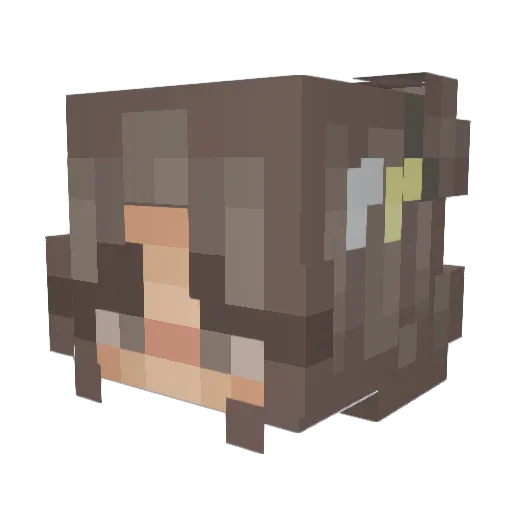 lexshea Minecraft avatar head, 3D render