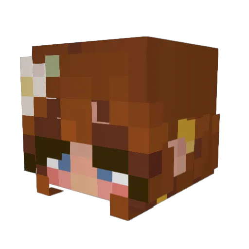 lexuiiu Minecraft avatar head, 3D render