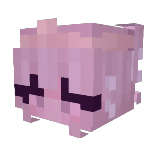 lexurious Minecraft avatar head, 3D render