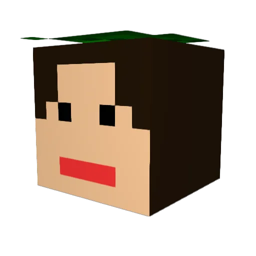 lexx Minecraft avatar head, 3D render