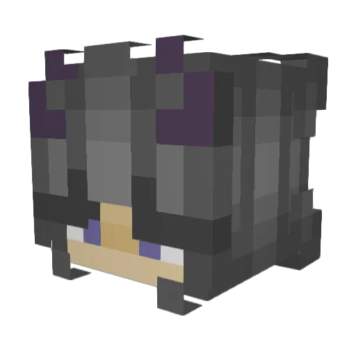 lexycute Minecraft avatar head, 3D render