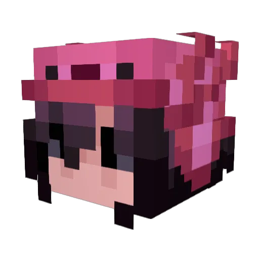 lexylotls Minecraft avatar head, 3D render