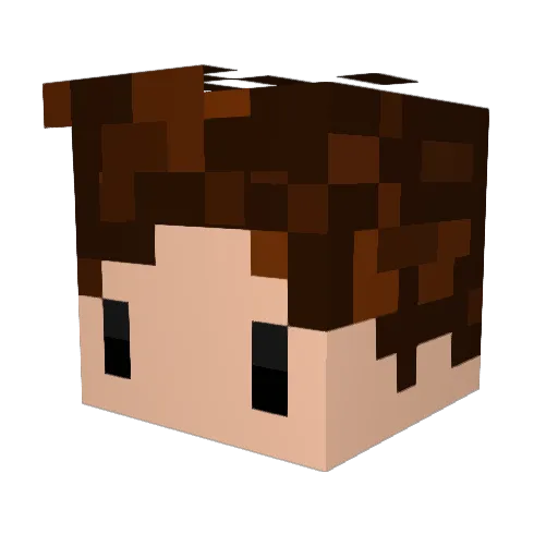 leyas Minecraft avatar head, 3D render