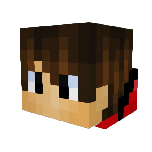 leydof Minecraft avatar head, 3D render