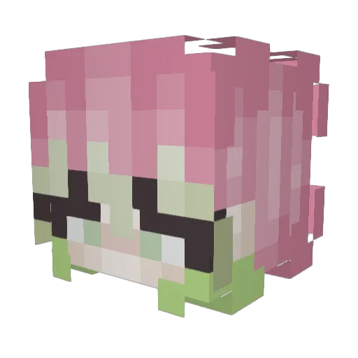 leyleyhaihai Minecraft avatar head, 3D render