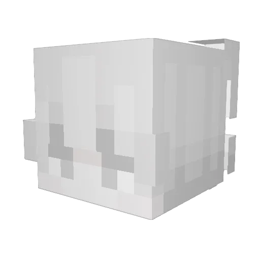 lfal Minecraft avatar head, 3D render