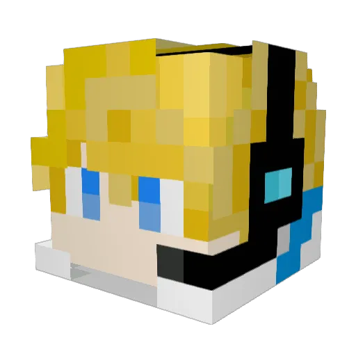 lfhoyoy Minecraft avatar head, 3D render