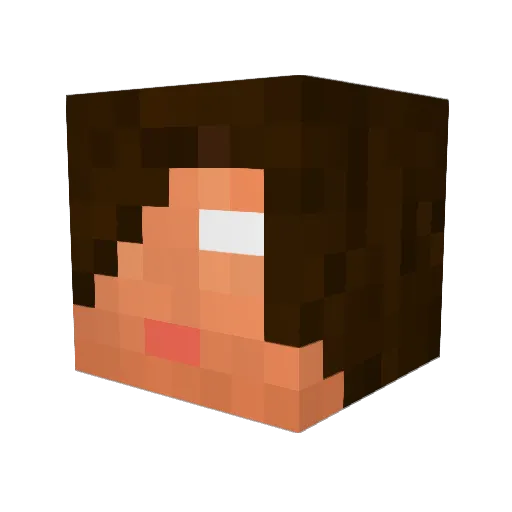 lfoo Minecraft avatar head, 3D render