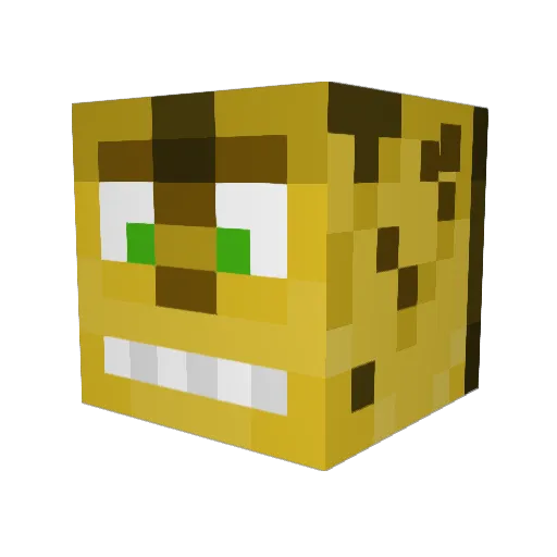 lgags Minecraft avatar head, 3D render