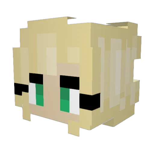 lgcalli Minecraft avatar head, 3D render