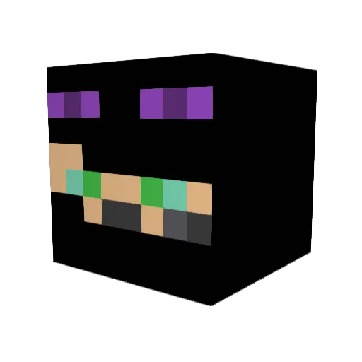 lghez Minecraft avatar head, 3D render