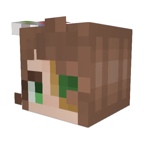 lgho Minecraft avatar head, 3D render