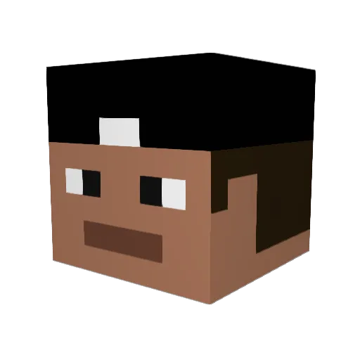 lgomies Minecraft avatar head, 3D render