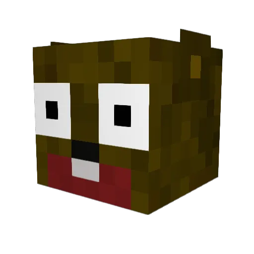 lgwlouky Minecraft avatar head, 3D render